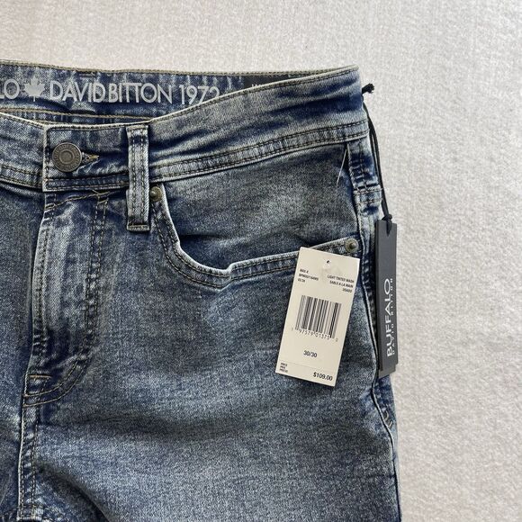 Buffalo David Bitton Jeans Men 30x30 Blue Max-X Fade Slim Stretch Preppy Denim - Picture 5 of 11